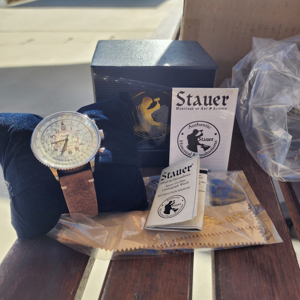 42MM Stauer Co-Pilot Watches, Aviator-Style Chronograp#35771